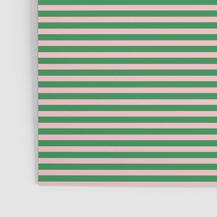 Narrow Stripes Green and Pink Pattern Poster Gallery Image 3