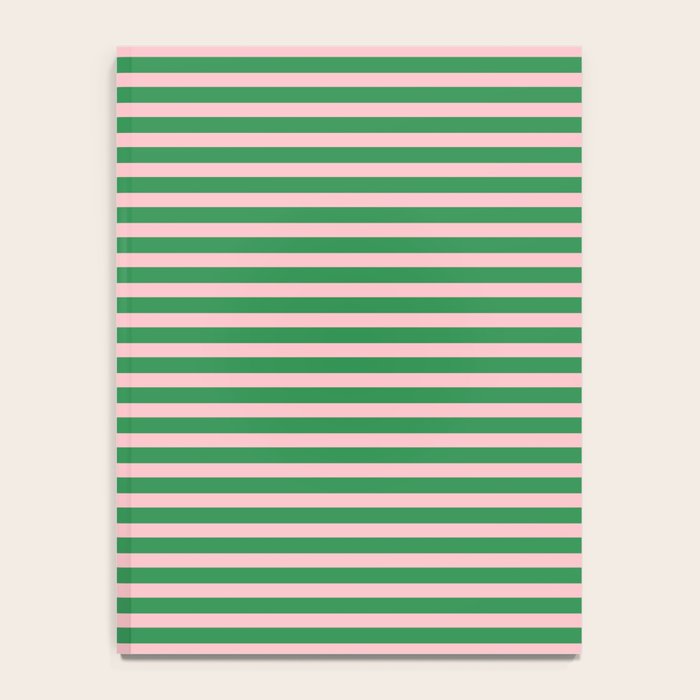 Narrow Stripes Green and Pink Pattern Notebook Gallery Image 4