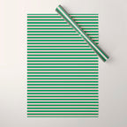 Narrow Stripes Green and Pink Pattern Wrapping Paper Gallery Image 1