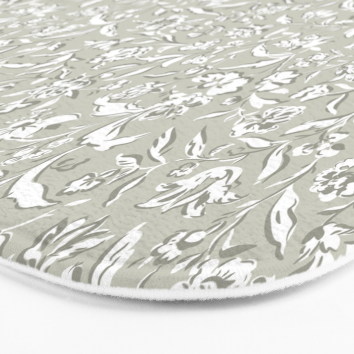 Painterly Florals - Sage Bath Mat Gallery Image 3