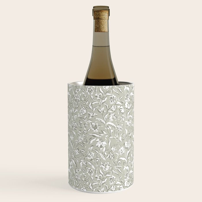 Painterly Florals - Sage Wine Chiller Gallery Image 1