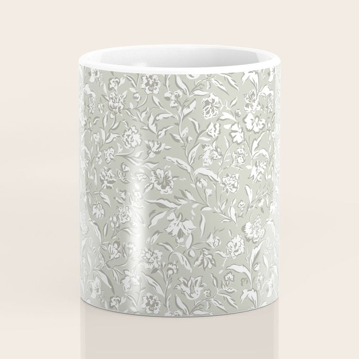 Painterly Florals - Sage Coffee Mug Gallery Image 4