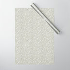 Painterly Florals - Sage Wrapping Paper Gallery Image 1