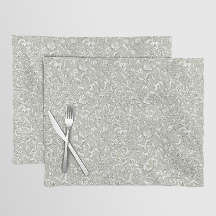 Painterly Florals - Sage Placemat Gallery Image 1