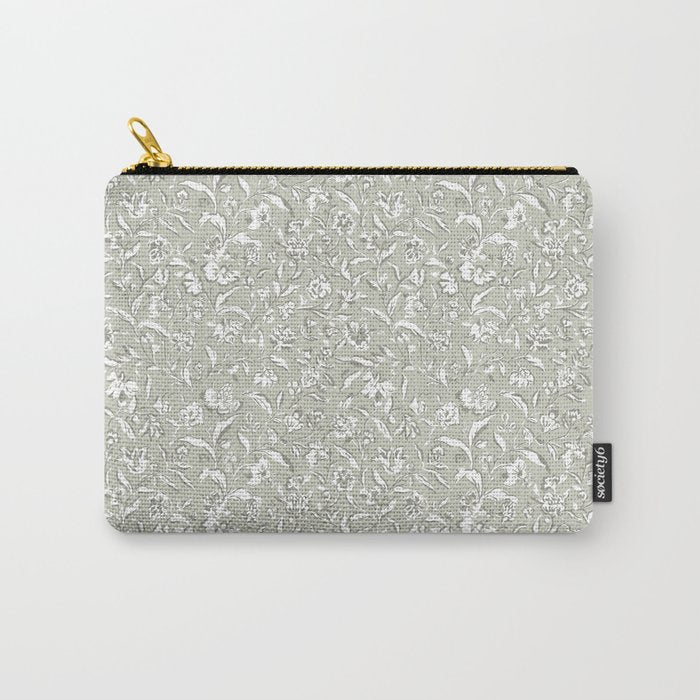Painterly Florals - Sage Carry All Pouch Gallery Image 1