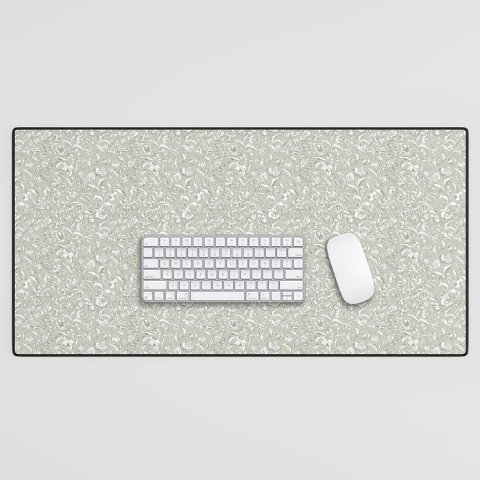 Painterly Florals - Sage Desk Mat Gallery Image 1