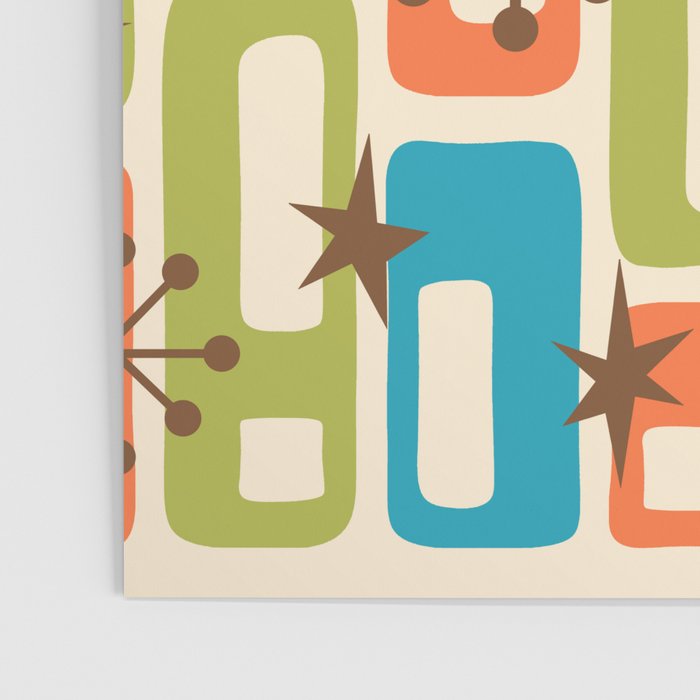 Mid Century Modern Atomic Sparkles 239 Poster Gallery Image 3