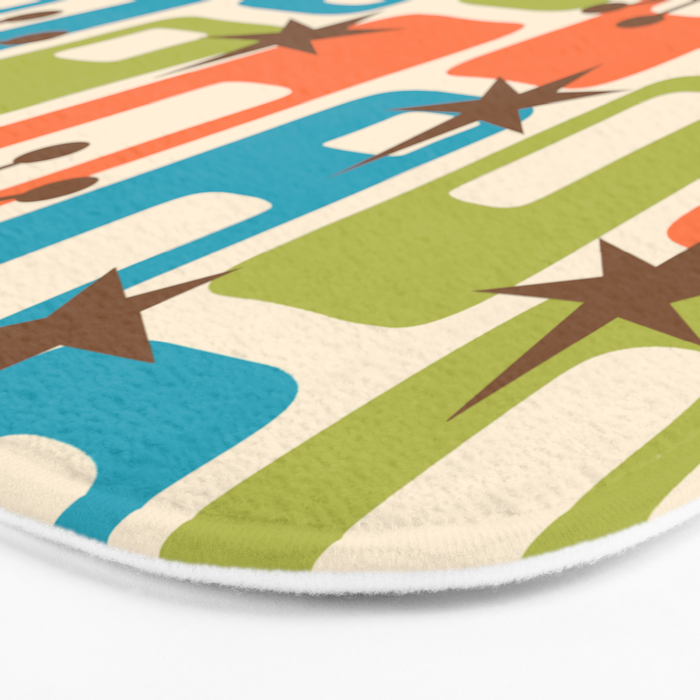 Mid Century Modern Atomic Sparkles 239 Bath Mat Gallery Image 3