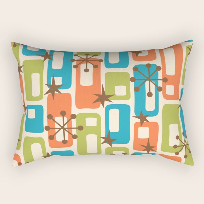 Mid Century Modern Atomic Sparkles 239 Rectangular Pillow Gallery Image 2