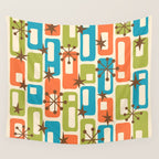 Mid Century Modern Atomic Sparkles 239 Wall Tapestry Gallery Image 4