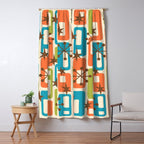 Mid Century Modern Atomic Sparkles 239 Window Curtain Gallery Image 5