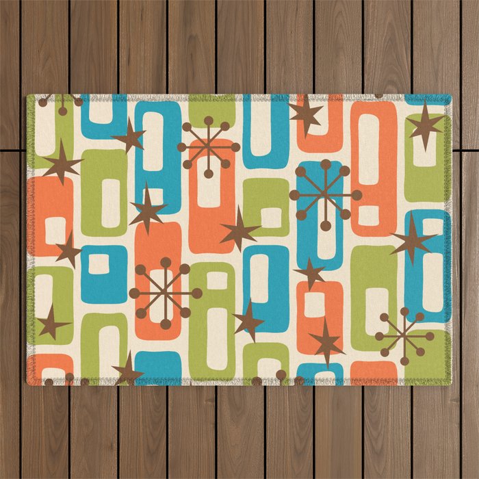 Mid Century Modern Atomic Sparkles 239 Outdoor Rug Gallery Image 1