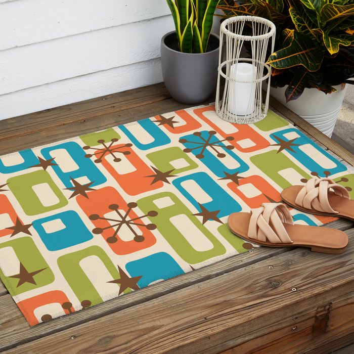 Mid Century Modern Atomic Sparkles 239 Outdoor Rug Gallery Image 2