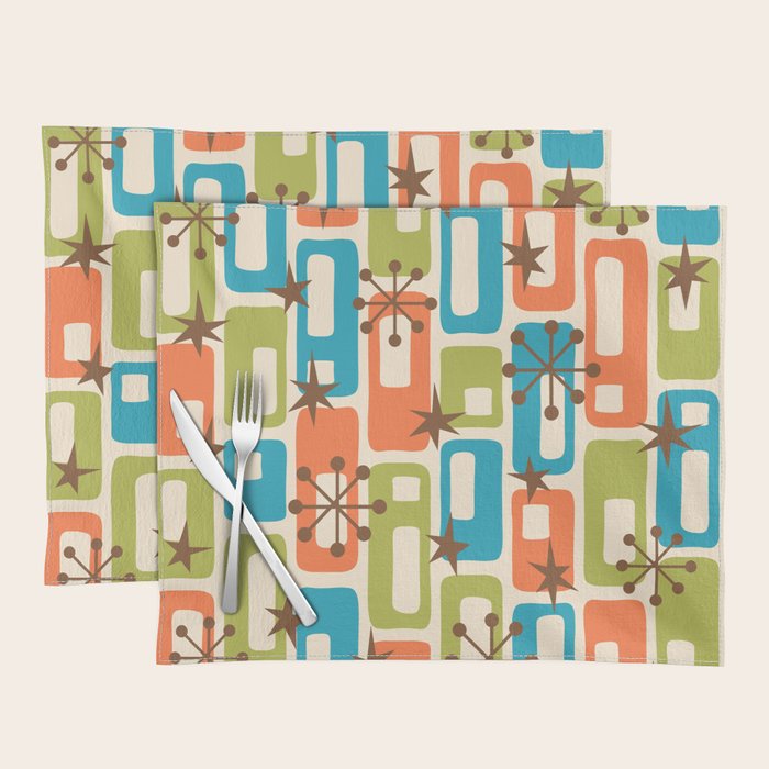 Mid Century Modern Atomic Sparkles 239 Placemat Gallery Image 1