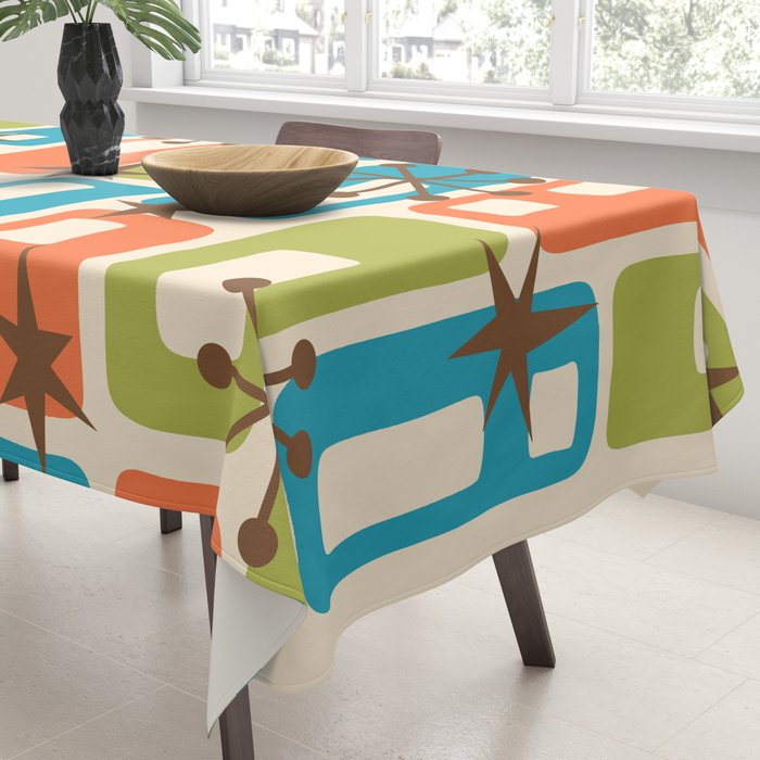 Mid Century Modern Atomic Sparkles 239 Tablecloth Gallery Image 3