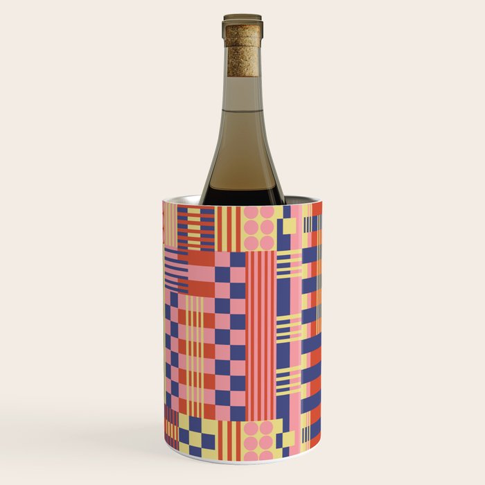 Geometric Composition Colorful Wine Chiller Gallery Image 1