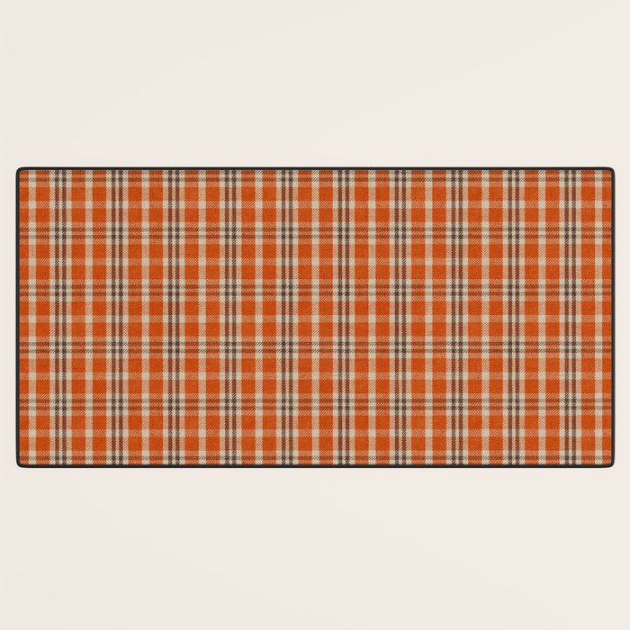 North Country Plaid - classic red and brown Desk Mat Gallery Image 3