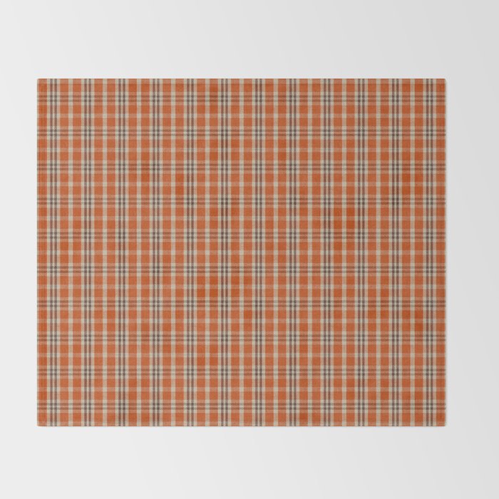 North Country Plaid - classic red and brown Throw Blanket Gallery Image 2
