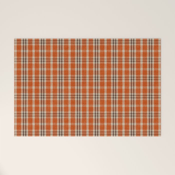 North Country Plaid - classic red and brown Welcome Mat Gallery Image 1