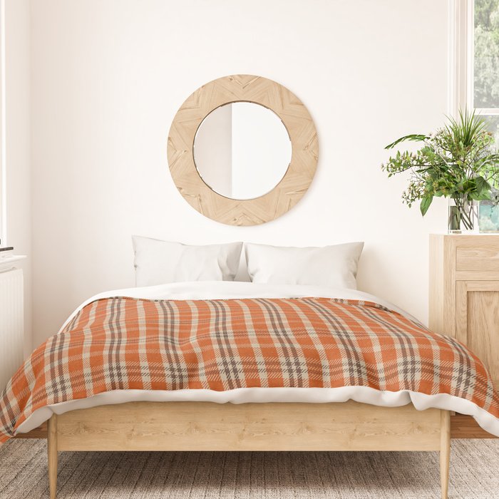North Country Plaid - classic red and brown Duvet Cover Gallery Image 3