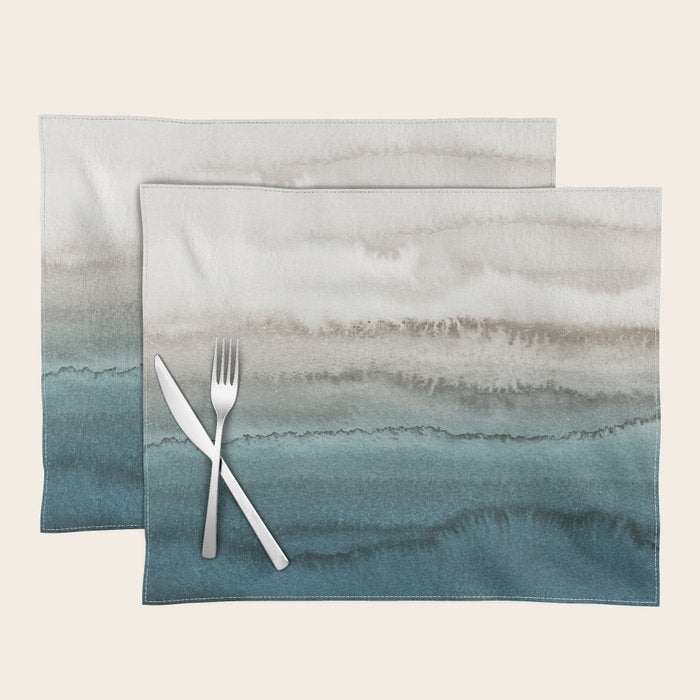 WITHIN THE TIDES - CRASHING WAVES TEAL Placemat Gallery Image 1