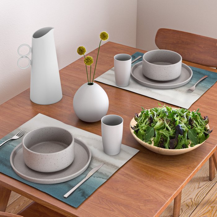 WITHIN THE TIDES - CRASHING WAVES TEAL Placemat Gallery Image 2