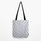 Sky Blue Checker Tote Bag Gallery Image 2