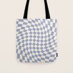 Sky Blue Checker Tote Bag Gallery Image 1