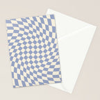 Sky Blue Checker Stationery Card Gallery Image 2