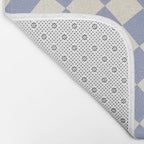 Sky Blue Checker Bath Mat Gallery Image 2