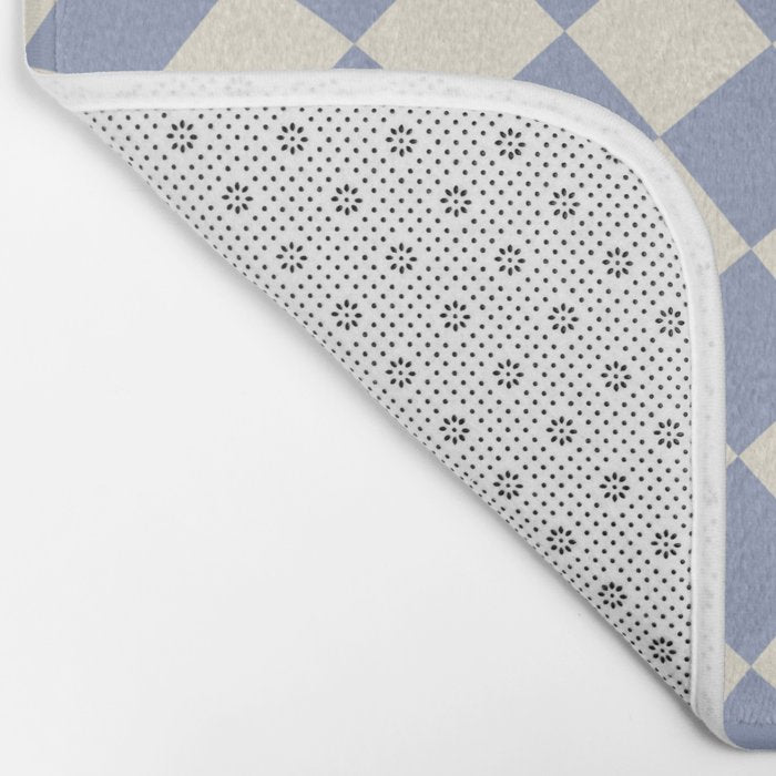 Sky Blue Checker Bath Mat Gallery Image 2