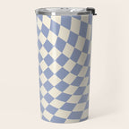 Sky Blue Checker Travel Mug Gallery Image 2