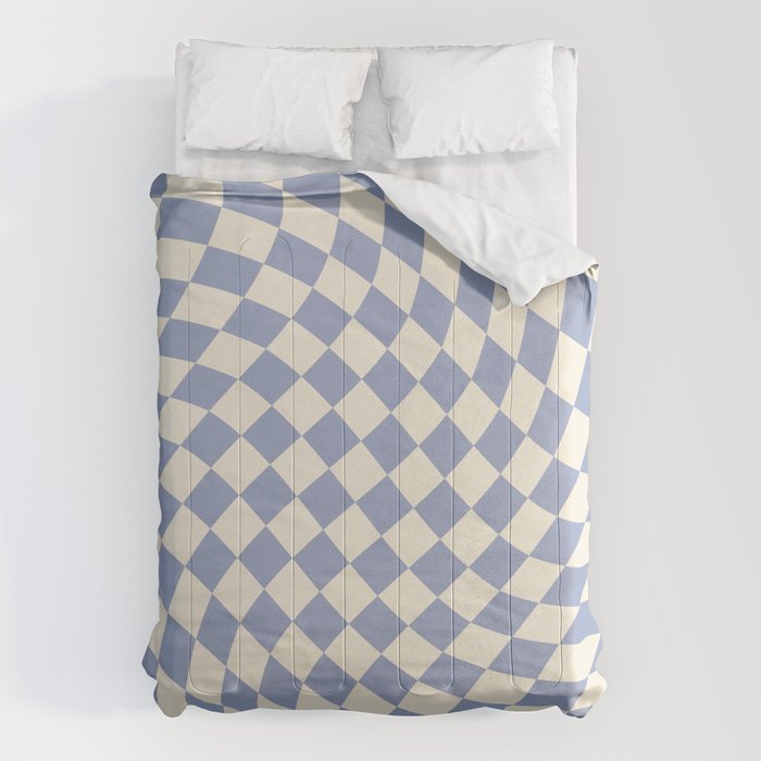 Sky Blue Checker Comforter Gallery Image 1