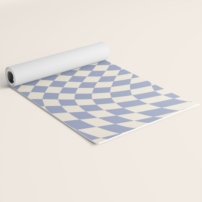 Sky Blue Checker Yoga Mat Gallery Image 2