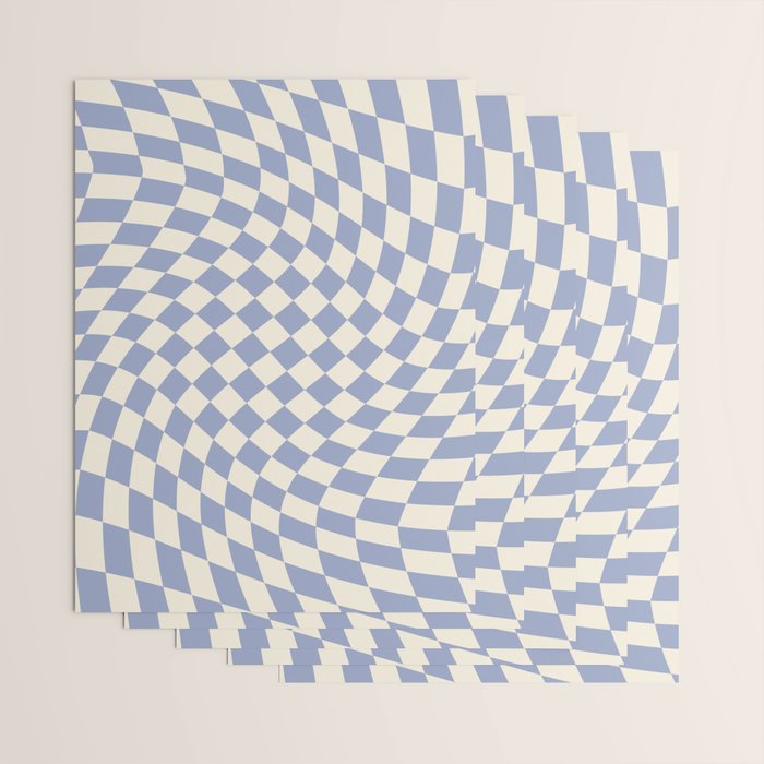 Sky Blue Checker Wrapping Paper Gallery Image 3