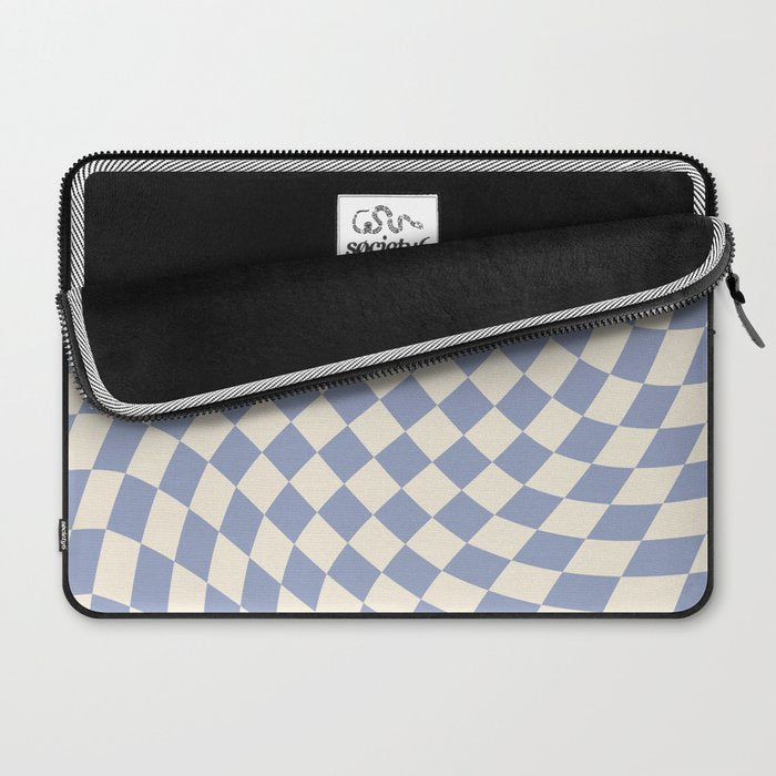 Sky Blue Checker Laptop Sleeve Gallery Image 2