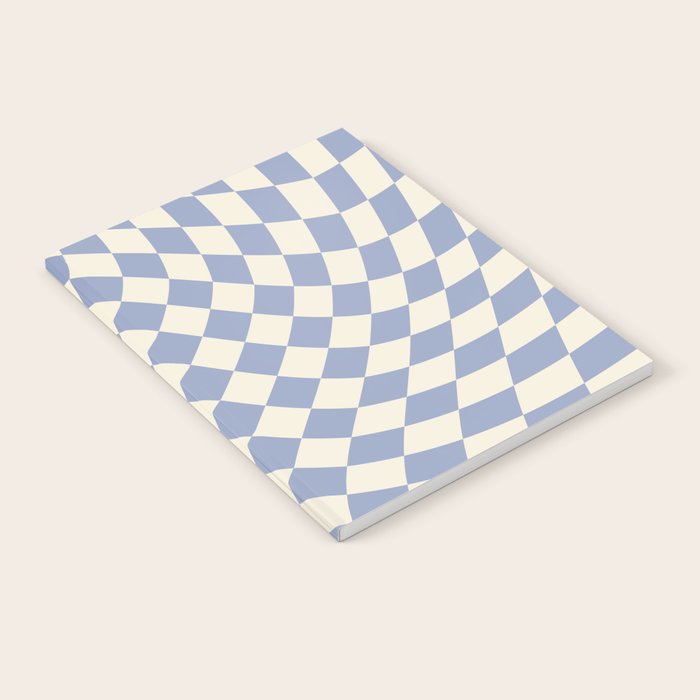 Sky Blue Checker Notebook Gallery Image 1