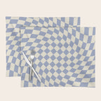 Sky Blue Checker Placemat Gallery Image 1