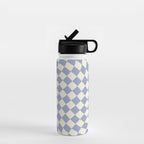 Sky Blue Checker Water Bottle Gallery Image 1
