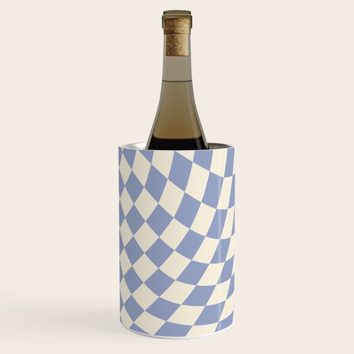Sky Blue Checker Wine Chiller Gallery Image 3