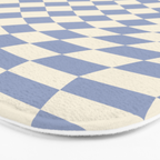 Sky Blue Checker Bath Mat Gallery Image 3