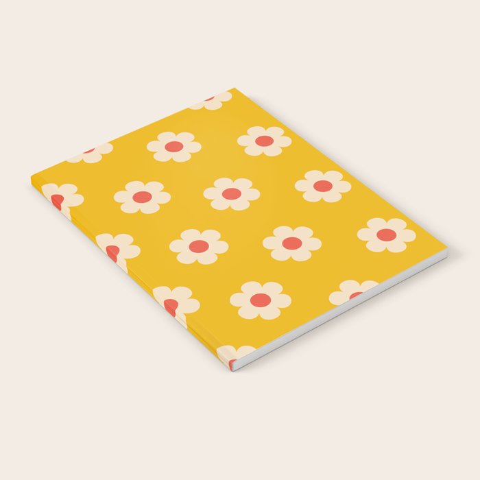 Yellow, Pink and Cream Daisy Flower Notebook Gallery Image 2