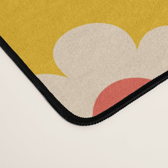 Yellow, Pink and Cream Daisy Flower Desk Mat Gallery Image 4