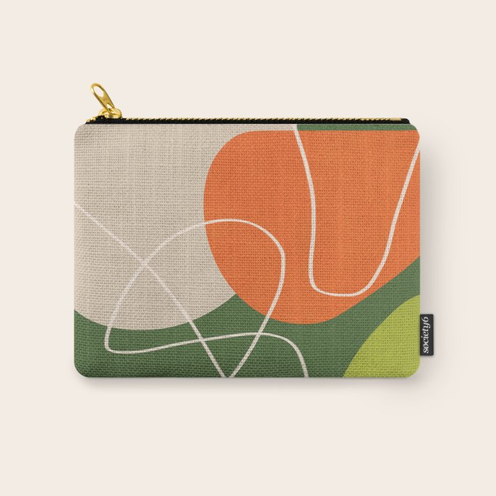 Minimal Colorful Abstract Shapes 10 Carry All Pouch Gallery Image 1