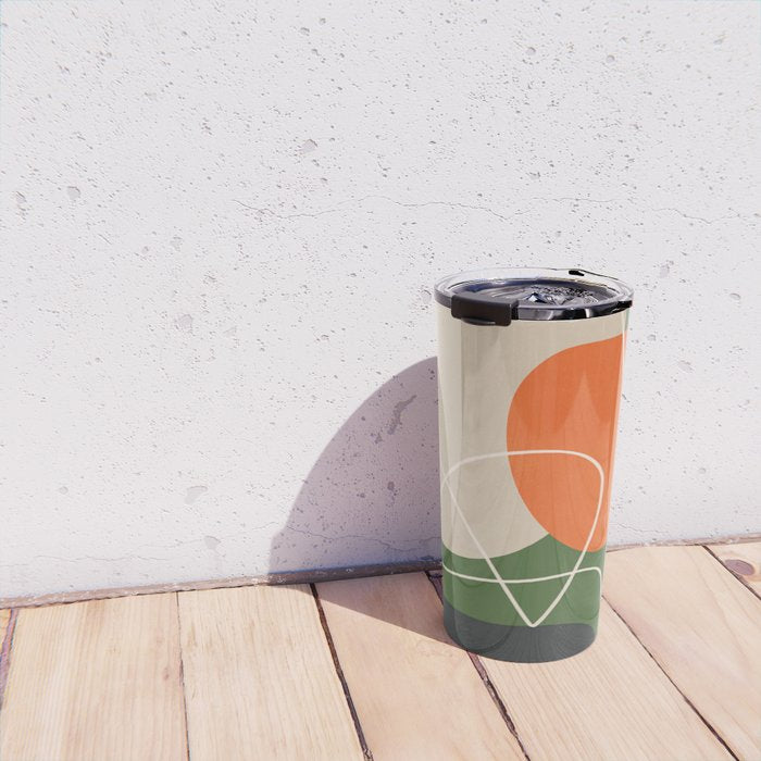 Minimal Colorful Abstract Shapes 10 Travel Mug Gallery Image 4