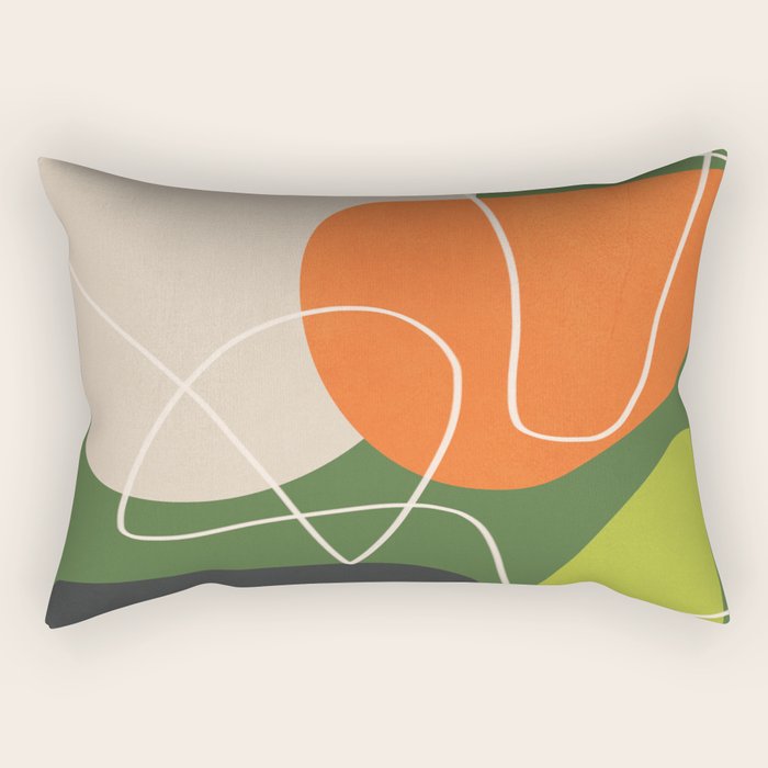 Minimal Colorful Abstract Shapes 10 Rectangular Pillow Gallery Image 1