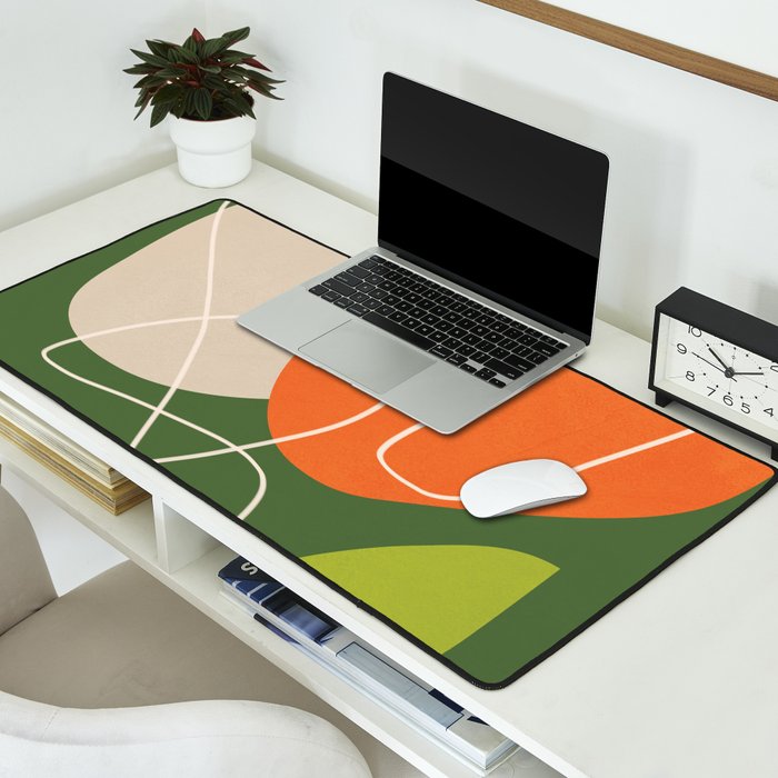 Minimal Colorful Abstract Shapes 10 Desk Mat Gallery Image 2