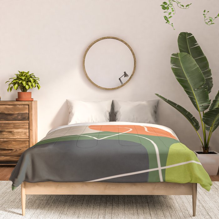 Minimal Colorful Abstract Shapes 10 Comforter Gallery Image 3