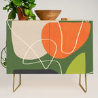 Minimal Colorful Abstract Shapes 10 Credenza Gallery Image 1
