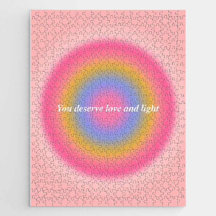 You Deserve Love And Light - Aura Gradient  Jigsaw Puzzle Gallery Image 1